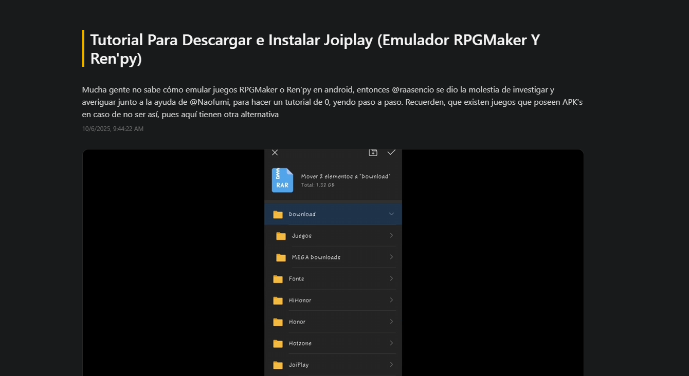 Tutorial Para Descargar e Instalar Joiplay (Emulador RPGMaker Y Ren'py)